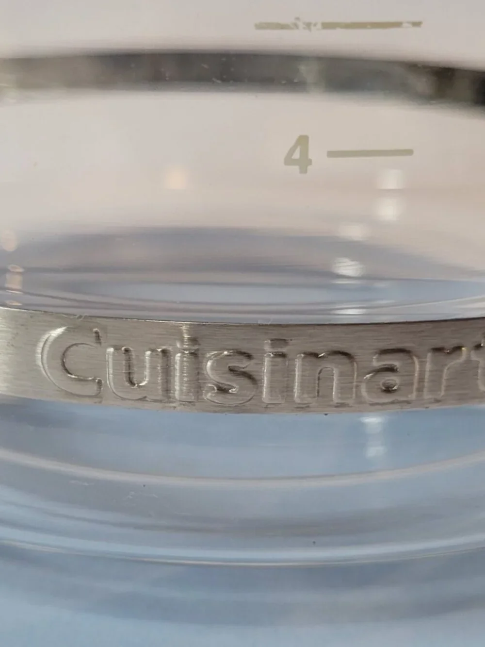 Cuisinart Clear Glass Chrome Band & Black 12 Cup Coffee Replacement Carafe Pot
